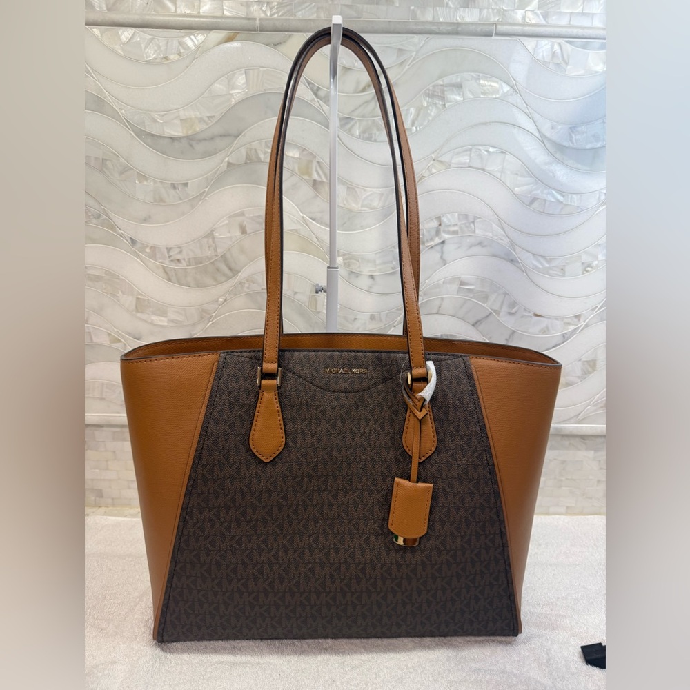 NWT Michael Kors Signature Brown and Tan Tote